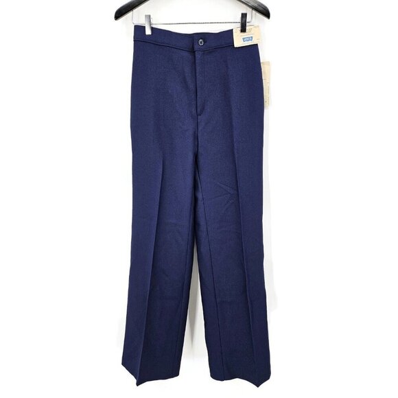 Vtg Deadstock Levis Bend Over Pant Womens 14 28x33 Blue Polyester 1979 - Picture 1 of 7